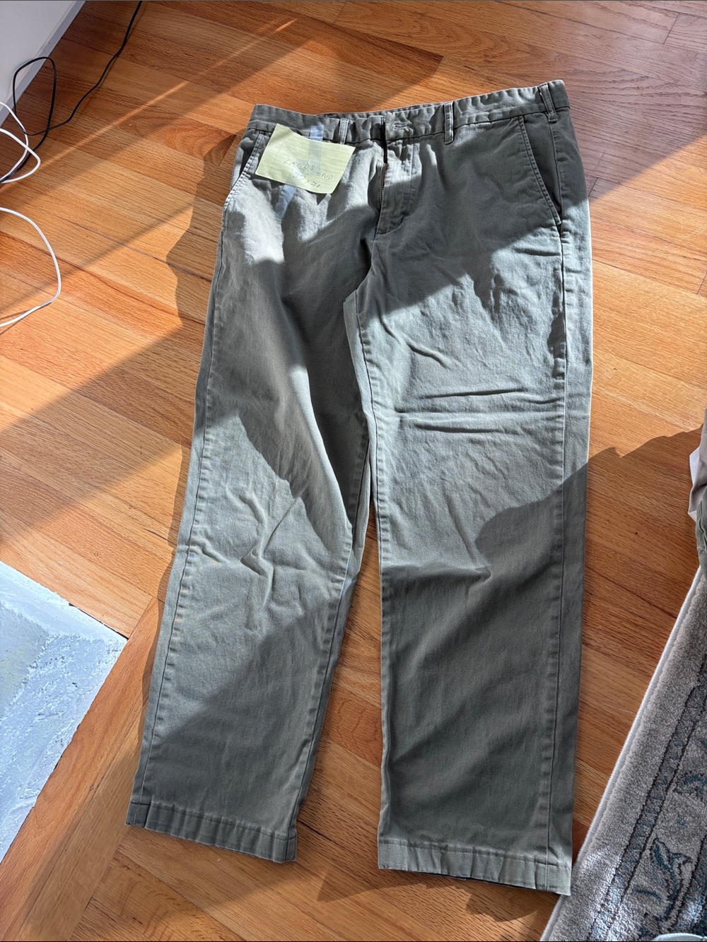Lands' End Men's Olive Chino Pants